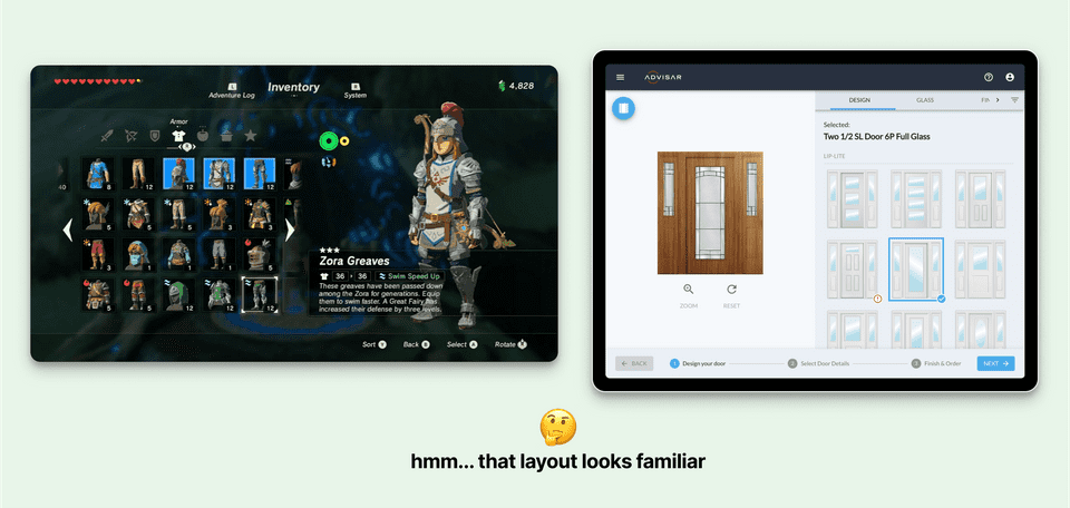 Door Builder and Breath of the Wild's inventory layout