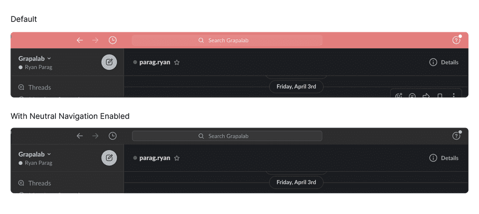 Slack Theme toggles